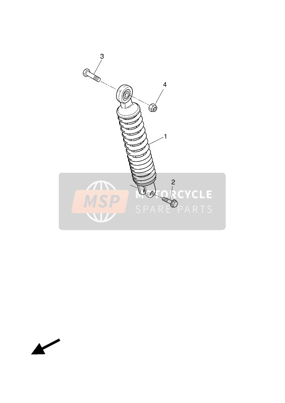 Yamaha NS50F 2016 Suspension arrière pour un 2016 Yamaha NS50F